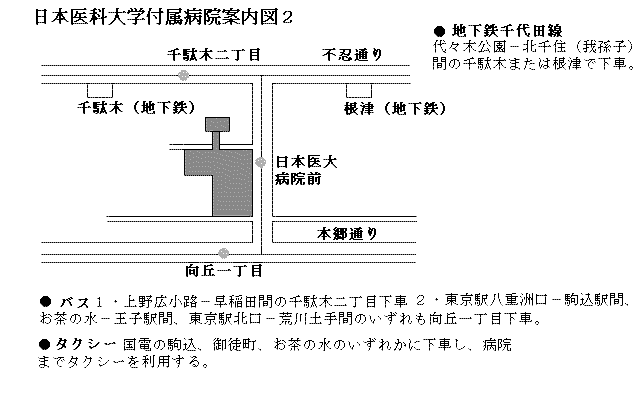 日本医科大学付属病院案内図2